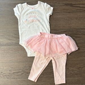 Carter's White and Pink Baby Outfit